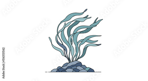 Vibrant underwater kelp forest swaying gently in the ocean currents showcasing the beauty of marine ecosystems and aquatic plant life