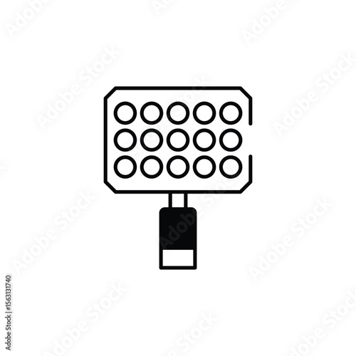 Light icon design with white background stock illustration