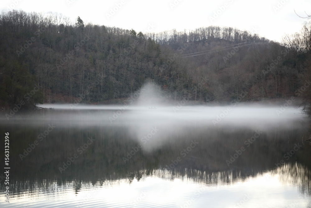 Fototapeta premium fog on the lake