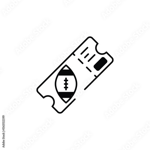 Ticket icon design with white background stock illustration