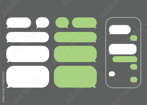 Chat text box. Empty messages template. Stock Illustration
