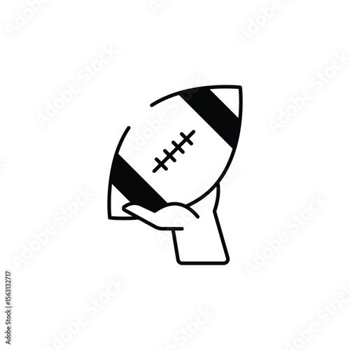 Quarterback icon design with white background stock illustration
