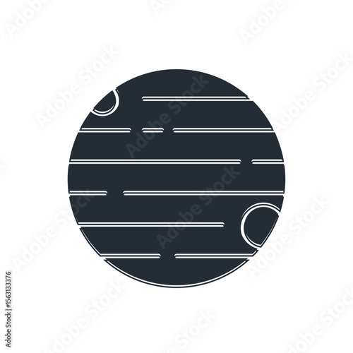 Black Planet icon isolated on white background. Vector