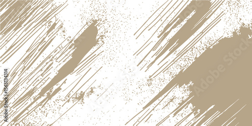 Textured grunge vector art wallpaper of rice in a bowl and dry grass in the wind with vintage line decoration