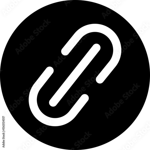 Attachment link icon, Internet URL webpage url link vector. Chain, link symbol isolated on transparent background, Paperclip Hyperlink Icon. link From contact and communication device.