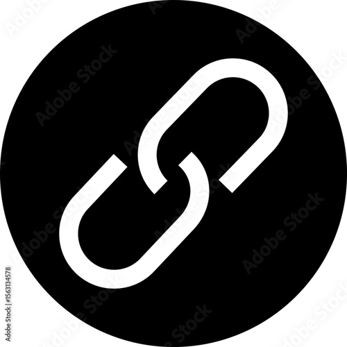 Attachment link icon, Internet URL webpage url link vector. Chain, link symbol isolated on transparent background, Paperclip Hyperlink Icon. link From contact and communication device.
