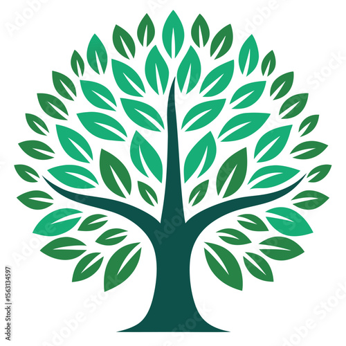 A profound vector icon of a tree symbolizing wisdom, knowledge, and long-standing insight, suitable for educational or spiritual themes.
