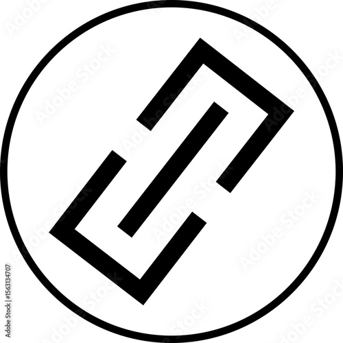 Attachment link icon, Internet URL webpage url link vector. Chain, link symbol isolated on transparent background, Paperclip Hyperlink Icon. link From contact and communication device.