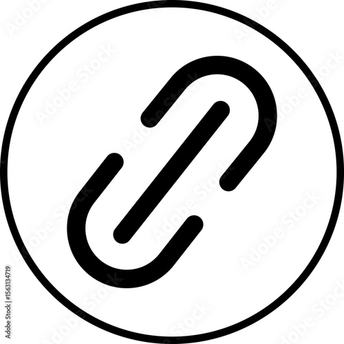 Attachment link icon, Internet URL webpage url link vector. Chain, link symbol isolated on transparent background, Paperclip Hyperlink Icon. link From contact and communication device.