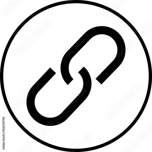 Attachment link icon, Internet URL webpage url link vector. Chain, link symbol isolated on transparent background, Paperclip Hyperlink Icon. link From contact and communication device.