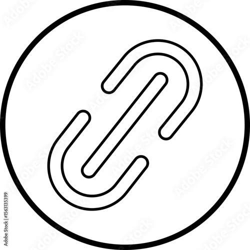 Attachment link icon, Internet URL webpage url link vector. Chain, link symbol isolated on transparent background, Paperclip Hyperlink Icon. link From contact and communication device.