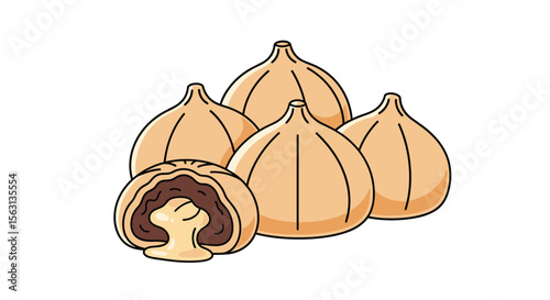 Deliciously sweet steamed buns filled with rich chocolate and creamy custard perfect for dessert
