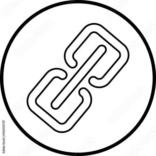 Attachment link icon, Internet URL webpage url link vector. Chain, link symbol isolated on transparent background, Paperclip Hyperlink Icon. link From contact and communication device.