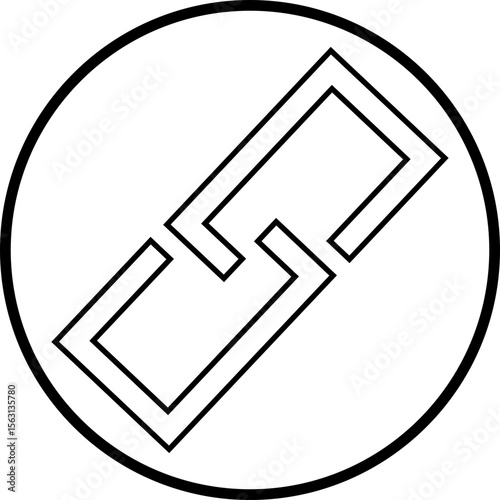 Attachment link icon, Internet URL webpage url link vector. Chain, link symbol isolated on transparent background, Paperclip Hyperlink Icon. link From contact and communication device.