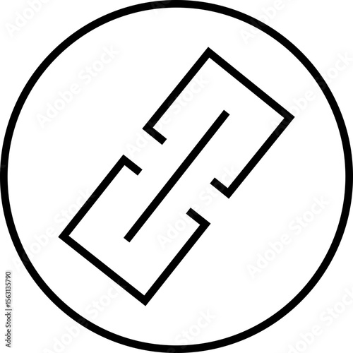 Attachment link icon, Internet URL webpage url link vector. Chain, link symbol isolated on transparent background, Paperclip Hyperlink Icon. link From contact and communication device.