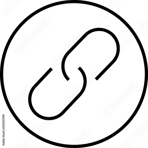 Attachment link icon, Internet URL webpage url link vector. Chain, link symbol isolated on transparent background, Paperclip Hyperlink Icon. link From contact and communication device.