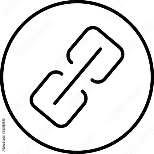 Attachment link icon, Internet URL webpage url link vector. Chain, link symbol isolated on transparent background, Paperclip Hyperlink Icon. link From contact and communication device.