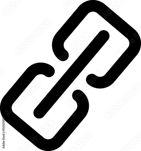 Attachment link icon, Internet URL webpage url link vector. Chain, link symbol isolated on transparent background, Paperclip Hyperlink Icon. link From contact and communication device.