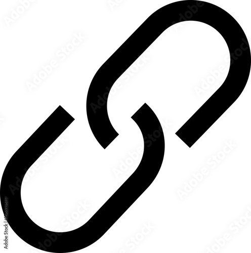 Attachment link icon, Internet URL webpage url link vector. Chain, link symbol isolated on transparent background, Paperclip Hyperlink Icon. link From contact and communication device.