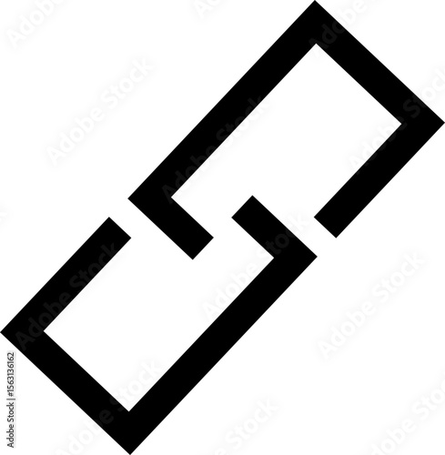 Attachment link icon, Internet URL webpage url link vector. Chain, link symbol isolated on transparent background, Paperclip Hyperlink Icon. link From contact and communication device.