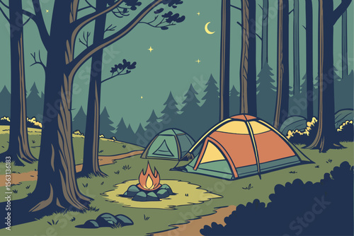 high-quality-vector-illustration-of-forest-and-cam (1)
