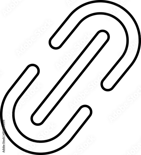 Attachment link icon, Internet URL webpage url link vector. Chain, link symbol isolated on transparent background, Paperclip Hyperlink Icon. link From contact and communication device.