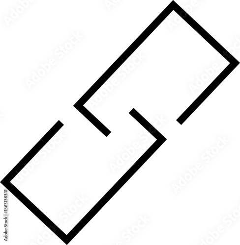 Attachment link icon, Internet URL webpage url link vector. Chain, link symbol isolated on transparent background, Paperclip Hyperlink Icon. link From contact and communication device.