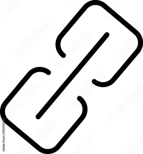 Attachment link icon, Internet URL webpage url link vector. Chain, link symbol isolated on transparent background, Paperclip Hyperlink Icon. link From contact and communication device.
