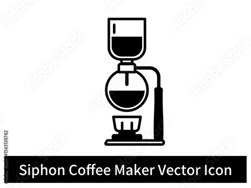 Siphon Coffee Maker Vector Icon