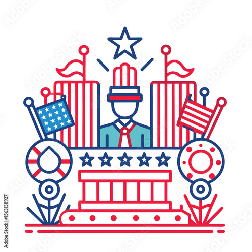 Download Free USA Independence Day Vector Graphics