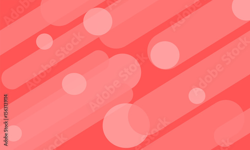 Pink wallpaper with geometric patterns consisting of various shape elements such as long shapes, circles, creates a modern, dynamic and aesthetic look that attracts attention.