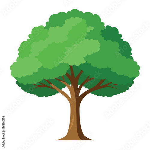 A sophisticated vector icon of a tree with a subtle texture fill in its canopy, adding depth and organic feel to the design.