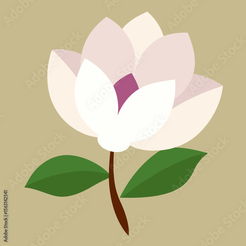 vector illustration of a pink flower