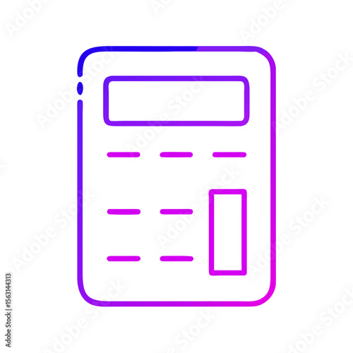 Simple calculator icon in purple and pink gradient design  