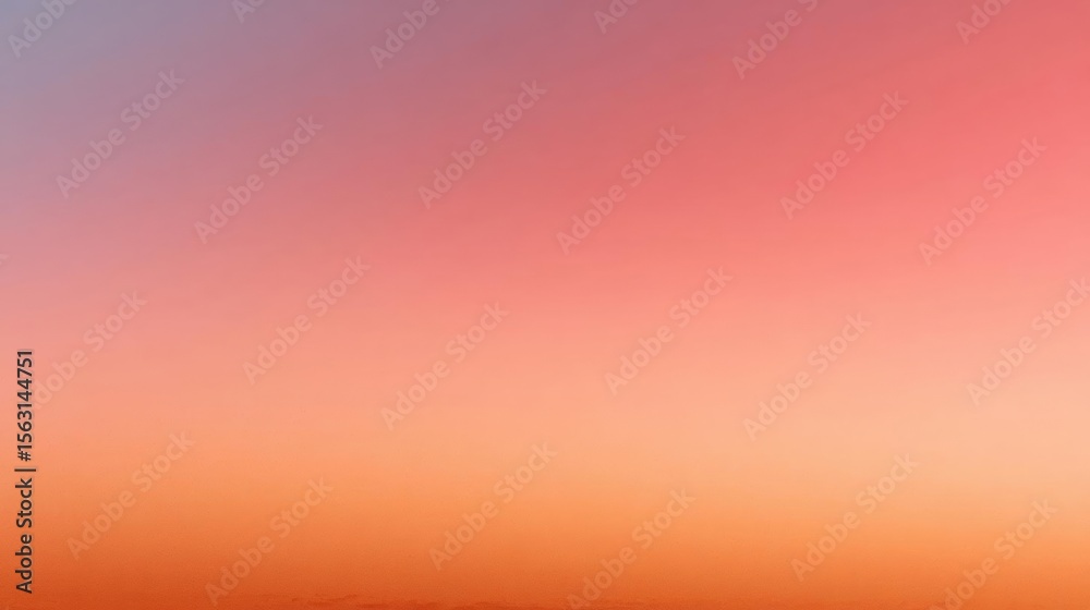 Naklejka premium Photograph of a beautiful sunset. the sky is a gradient of pink and orange hues, with the pink on the top and the orange on the bottom.