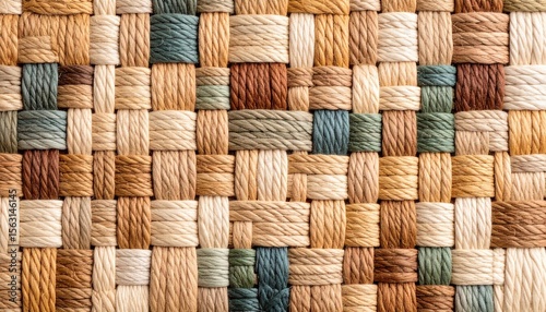 Textured Jute Weave Background in Muted Earthy Colors