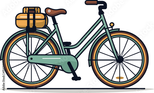Vintage Bicycle Illustration: A Classic Ride for Travel and Leisure