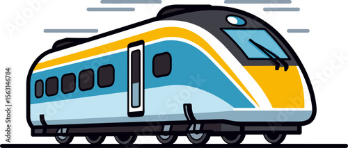Modern High-Speed Train Illustration