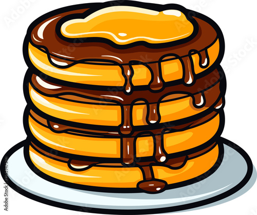 Delicious Stack of Pancakes with Syrup, a Culinary Masterpiece