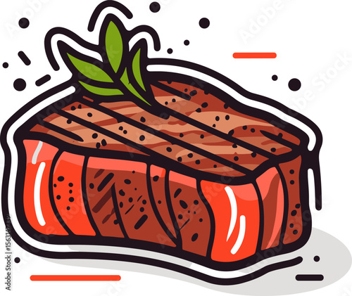 Succulent Steak Illustration: A Culinary Masterpiece in Every Pixel