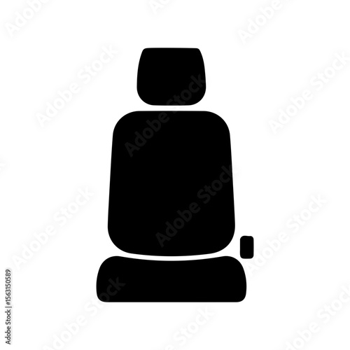 car chair glyph icon