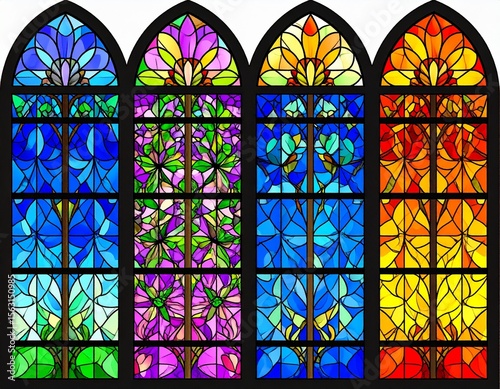 Radiant Arched Stained Glass