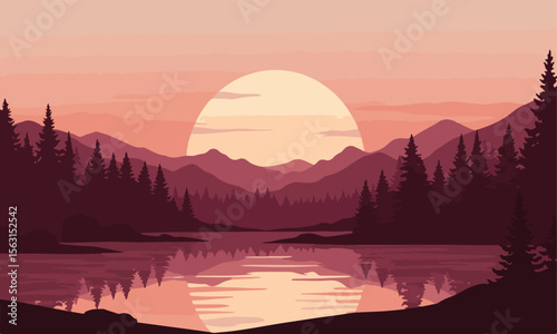 Sunset over Forest Lake