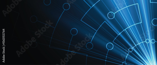 Abstract circuit new technology concept digital information background
