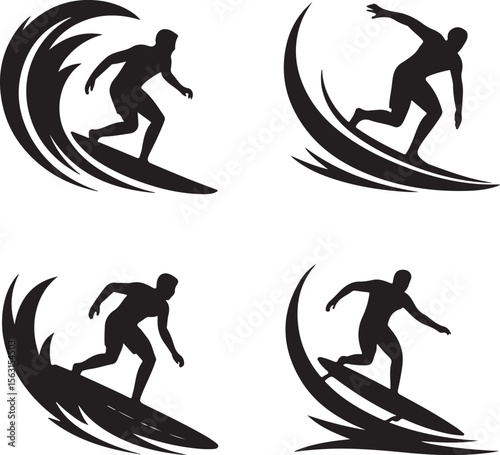 Dynamic Surfer Silhouette Riding Wave Vector

Surfing Action Pose SVG Cut File

Ocean Wave Surfer Clipart for Cricut & Laser

Beach Lifestyle Surfer Silhouette Design

Extreme Surfing Sport Vector for