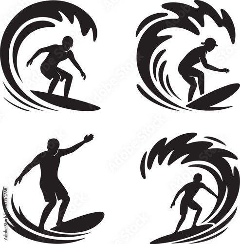 Dynamic Surfer Silhouette Riding Wave Vector

Surfing Action Pose SVG Cut File

Ocean Wave Surfer Clipart for Cricut & Laser

Beach Lifestyle Surfer Silhouette Design

Extreme Surfing Sport Vector for