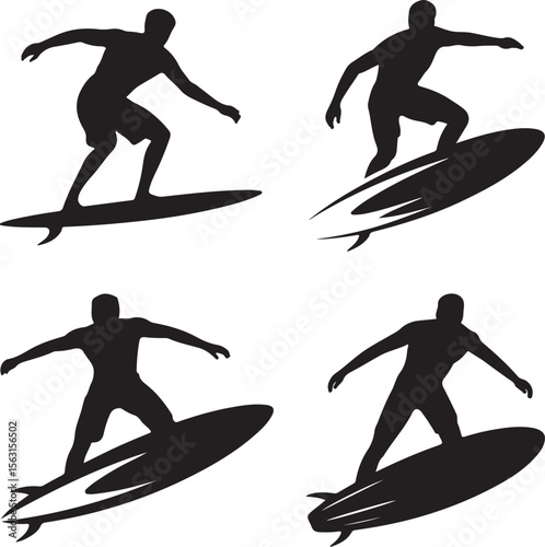 Dynamic Surfer Silhouette Riding Wave Vector

Surfing Action Pose SVG Cut File

Ocean Wave Surfer Clipart for Cricut & Laser

Beach Lifestyle Surfer Silhouette Design

Extreme Surfing Sport Vector for