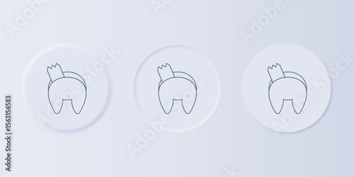 Grey Chinese fortune cookie icon isolated on grey background. Asian traditional. Set icons in square buttons. Vector