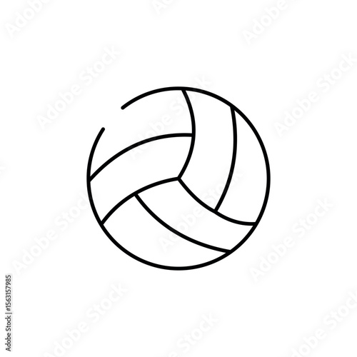 Volleyball icon design with white background stock illustration
