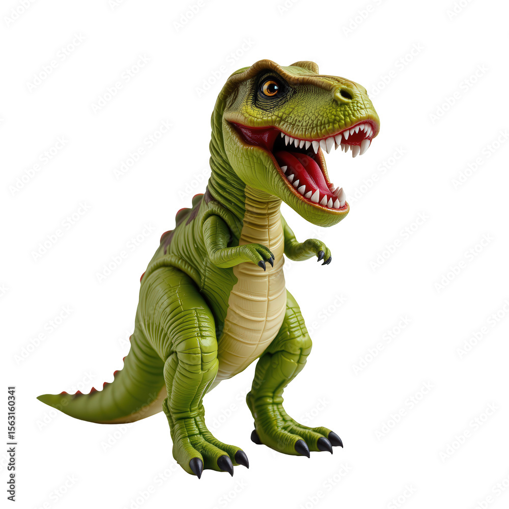 Fototapeta premium Realistic Green Dinosaur Toy with Detailed Features for Children’s Play and Educational Purpose